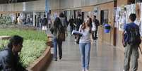 Corredores do Instituto Central de Ciências da Universidade de Brasília. A reitoria da instituição está ocupada por estudantes desde o dia 31 de outubro   Foto: Agência Brasil