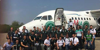Divulgada última foto da delegação da Chapecoense antes de embarcar no avião que caiu na Colômbia.  Foto: Reprodução