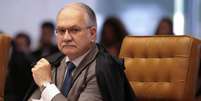 Brasília - O ministro Edson Fachin votou pelo recebimento da denúncia apresentada pela Procuradoria-Geral da República (PGR) em 2013 contra o presidente do Senado, Renan Calheiros pelo crime de peculato  Foto: Agência Brasil