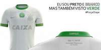 Montagem do uniforme do Corinthians circulou na internet  Foto: Reprodução / LANCE!