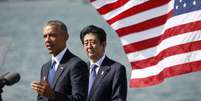 Barack Obama, presidente dos Estados Unidos, e Shinzo Abe, primeiro-ministro do Japão.  Foto: Reuters