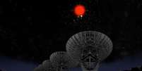 Baseada em observatório nos EUA, equipe descobre que ondas de rádio no espaço partem de uma galáxia anã   Foto: Bill Saxton, NRAO, AUI, NSF, Hubble / BBC News Brasil