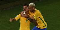 Brasil, de Coutinho e Neymar, está na segunda posição (Foto: VANDERLEI ALMEIDA / AFP)  Foto: Lance!