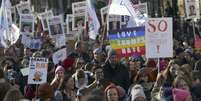 Marcha das Mulheres em Londres  Foto: Reuters