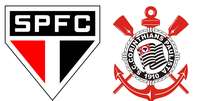 Escudos do Palmeiras, São Paulo, Corinthians e Santos  Foto: Reprodução