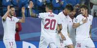 Sarabia e Vitolo - Sevilla x Porto  Foto: Jorge Guerrero / AFP / LANCE!