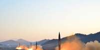Mísseis são disparados durante testes norte-coreanos (imagem de arquivo)  Foto: Reuters