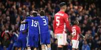 Chelsea venceu o United e encara o Tottenham na semifinal (Foto: Justin TALLIS / AFP)  Foto: LANCE!