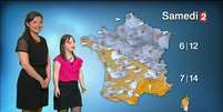 Uma jovem francesa com síndrome de Down realizou seu sonho de apresentar a meteorologia na TV depois de uma campanha no Facebook   Foto: BBC