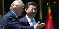 Trump e Xi iniciam reuniões de trabalho na Flórida  Foto: Reuters