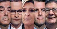 Candidatos às eleições presidenciais na França  Foto: Reuters