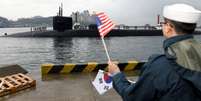 O submarino de propulsão nuclear USS Michigan chegou hoje ao porto de Busan, no sudeste da Coreia do Sul, segundo confirmou à Agência EFE um porta-voz de Defesa de Seul.  Foto: Reuters