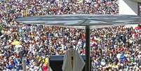 Papa Francisco celebra missa no Santuário de Fátima, em Portugal, onde foram canonizados os irmãos pastorinhos.  Foto: Reuters