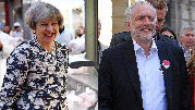 Theresa May e Jeremy Corbyn durante a campanha eleitoral  Foto: BBC News Brasil