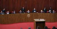 O Tribunal Superior Eleitoral (TSE) julga ação em que o PSDB pede a cassação da chapa Dilma-Temer, vencedora das eleições presidenciais de 2014  Foto: Fabio Rodrigues Pozzebom/Agência Brasil