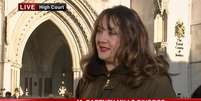 Ayesha Vardag dando entrevista para o canal BBC News  Foto: BBC News Brasil
