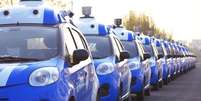 Frota de carros aut&ocirc;nomos da Baidu em testes na China
29/06 Courtesy of Baidu/Handout via REUTERS  Foto: Reuters