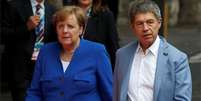 Angela Merkel e Joachim Sauer na cúpula do G7 na Itália neste ano, em uma de suas raras aparições públicas   Foto: BBC News Brasil