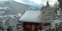 Casa no vilarejo de Chandolin, nos alpes suíços  Foto: iStock
