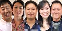 Bruno Kim, Sabrina Kim, Woo Chang, Natália Pak e Mateo Chang fazem vídeos sobre a realidade de descendentes de coreanos no canal Kores do Brasil   Foto: BBC News Brasil