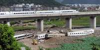 Acidente com trem-bala  Foto: BBC News Brasil