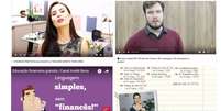 Alguns canais de finanças pessoais no YouTube: em sentido horário, do alto à esquerda: Me Poupe!, O Primo Rico, Blog de Valor e Maiara Xavier  Foto: BBC News Brasil