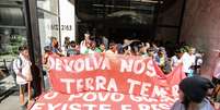Indígenas guarani ocupam escritório da Presidência na Avenida Paulista  Foto: Futura Press