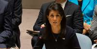 Embaixadora dos EUA Nikki Haley faz discurso na ONU
 4/9/2017     REUTERS/Joe Penney  Foto: Reuters