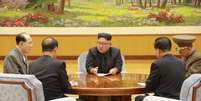 Kim Jong-un participa de reunião na Coreia do Norte  Foto: Reuters