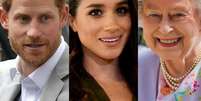 Príncipe Harry apresentou a namorada, Meghan Markle, à sua avó, rainha Elizabeth II, no dia 3 de setembro de 2017, pouco mais de um ano após assumirem o namoro  Foto: Getty Images / PurePeople