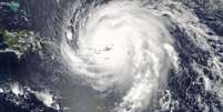 Furacão Irma sobre o Caribe, o mais forte registrado no Oceano Atlântico   Foto: Agência Brasil