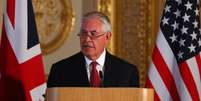 Secretário de Estado norte-americano, Rex Tillerson, durante coletiva de imprensa em Londres 14/09/2017 REUTERS/Hannah McKay  Foto: Reuters