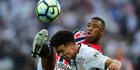 O São Paulo de Jucilei e o Corinthians de Marquinhos Gabriel fazem clássico paulista pelo Brasileirão na manhã deste próximo domingo, no Morumbi.  Foto: DJALMA VASSÃO/Gazeta Press 