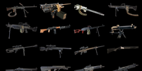 Armas pesadas usadas em exércitos como o dos Estados Unidos são oferecidas a amadores em clubes de tiros de Las Vegas. Fonte: Reprodução.   Foto: BBC News Brasil
