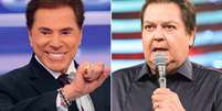 Silvio Santos, 87 anos, e Faustão, 67: veteranos que não pensam em se aposentar da TV  Foto: SBT/Divulgação e Globo/Divulgação