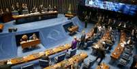 Muitos senadores que votaram por manter prisão de Delcídio defenderam Aécio na terça.   Foto: BBC News Brasil