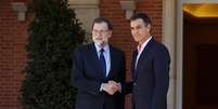 O primeiro-ministro da Espanha, Mariano Rajoy, e o líder da oposição, Pedro Sánchez  Foto: Getty Images