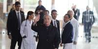 Presidente Michel Temer na saída do hospital Sírio-Libanês  Foto: Reuters