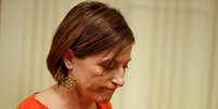 Presidente do Parlamento da Catalunha, Carme Forcadell, ap&oacute;s pronunciamento em Barcelona 21/10/2017 REUTERS/Rafael Marchante  Foto: Reuters