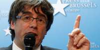 L&iacute;der destitu&iacute;do da Catalunha, Carles Puigdemont, durante coletiva de imprensa em Bruxelas, na B&eacute;lgica 31/10/2017 REUTERS/Yves Herman  Foto: Reuters