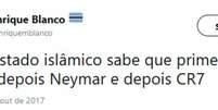 É guerra! Ameaças do Estado Islâmico a Neymar, Messi e CR7 são respondidas pelos brasileiros com memes  Foto: Reprodução / Humor Esportivo