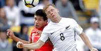 Lance do jogo Peru X Nova Zelândia  Foto: Reuters