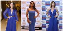 Claudia Raia, Juliana Paes e Deborah Evelyn vestem azul (Fotos: AgNews)  Foto: Elas no Tapete Vermelho