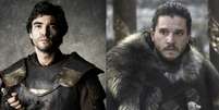Caio Blat, em foto para novela, é comparado a personagem Jon Snow, de 'Game of Thrones'  Foto: Divulgação, Globo / HBO / PurePeople
