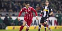 James quando ainda estava em ação contra o Mönchengladbach (Foto: Divulgação / Bayern de Munique)  Foto: Lance!