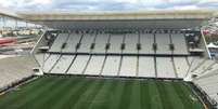 Arena Corinthians antes do jogo deste domingo: grama estará à venda (FOTO: Márcio Porto)  Foto: Lance!