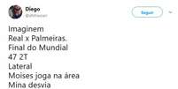 Torcedores do Palmeiras sonhavam com a final do Mundial de Clubes  Foto: Reprodu&ccedil;&atilde;o / Humor Esportivo