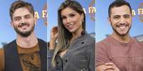 Marcos, Fl&aacute;via e Matheus: &lsquo;A Fazenda&rsquo; termina com cara de &lsquo;Big Brother Brasil&rsquo;.  Foto: Divulga&ccedil;&atilde;o/Record 