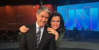 William Bonner e Renata Vasconcellos: os ataques n&atilde;o prejudicaram a audi&ecirc;ncia do &lsquo;Jornal Nacional&rsquo;  Foto: Reprodu&ccedil;&atilde;o/Facebook@jornalnacional  / Sala de TV