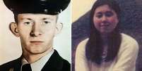 Charles Jenkins, retratado como jovem soldado dos EUA, e Hitomi Soga, aos 17 anos, dois anos antes de ser sequestrada | Foto: US Army/Kyodo/Alamy Stock Photo  Foto: BBC News Brasil